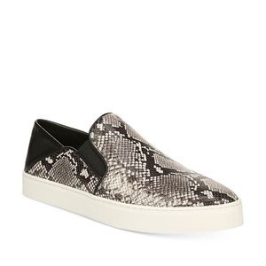 Vince Garvey Embossed Snake Print Slip on Sneaker